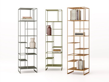 LEVIA STAND - Open freestanding metal bookcase by Ronda Design - view 2